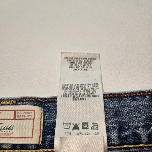 Levi Strauss Signature Carpenter Jeans Mens 36x30 Blue Denim Utility Work - Picture 4 of 11